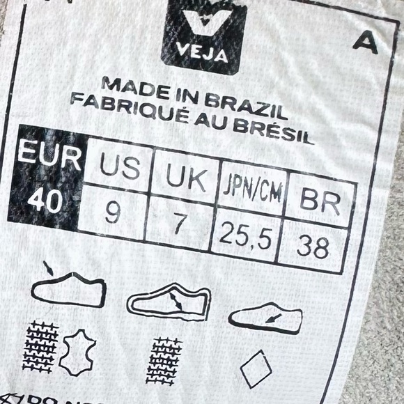 Veja White Nautico V-10 B-Mesh Sneakers Size Women 9 Navy Accents Shoes - Picture 10 of 10